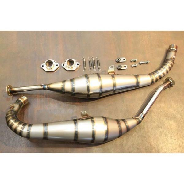 正規品／T2Racing NSR250R チャンバー本体 MC18左右出しスチールボディー【RACE...