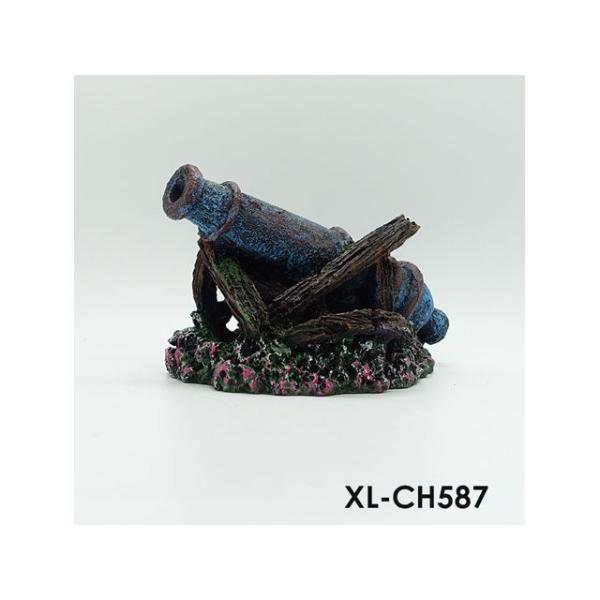 ALFA TEC アクアリウム用品 XL-CH587 大砲/遺跡（小）砲台 水槽 ケージ 飼育ケース...