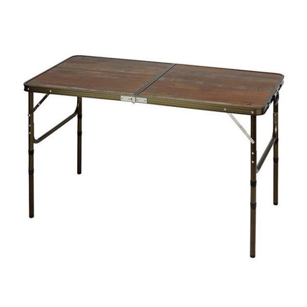 正規品／CAPTAIN STAG テーブル ビストロフォールディングテーブル 120×60（高さ4段...