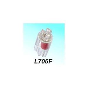 M&amp;H 汎用 ヘッドライト・バルブ L705F ウエッジ（中） 12V0.25W カラー レッド エ...