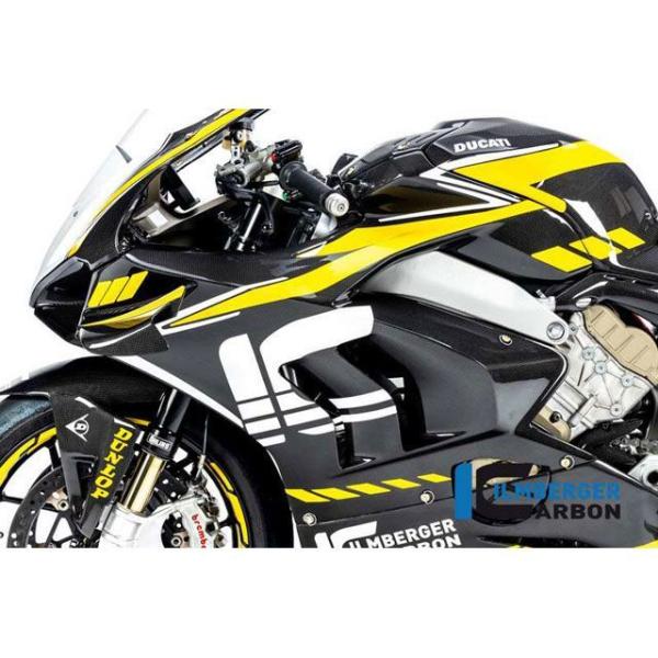 ILMBERGER カウル・エアロ フェアリングサイドパネル 左 グロス Panigale V4 R...