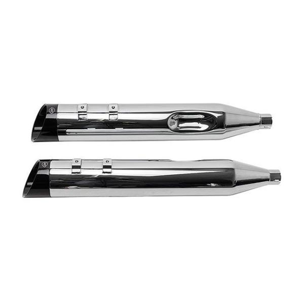 S&amp;S ツアラーモデル マフラー本体 Mk45スリップオン クローム＋ブラックカトラス 95-16y...