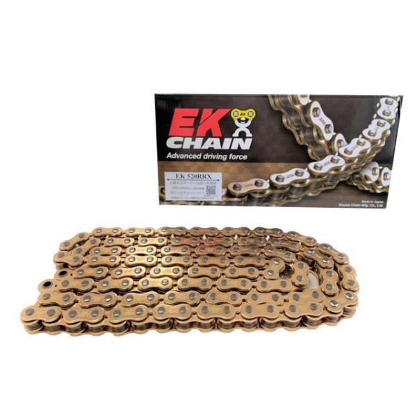 EKチェーン 汎用 チェーン関連パーツ バイク用チェーン 520RR-X（GP/GP） ゴールド M...