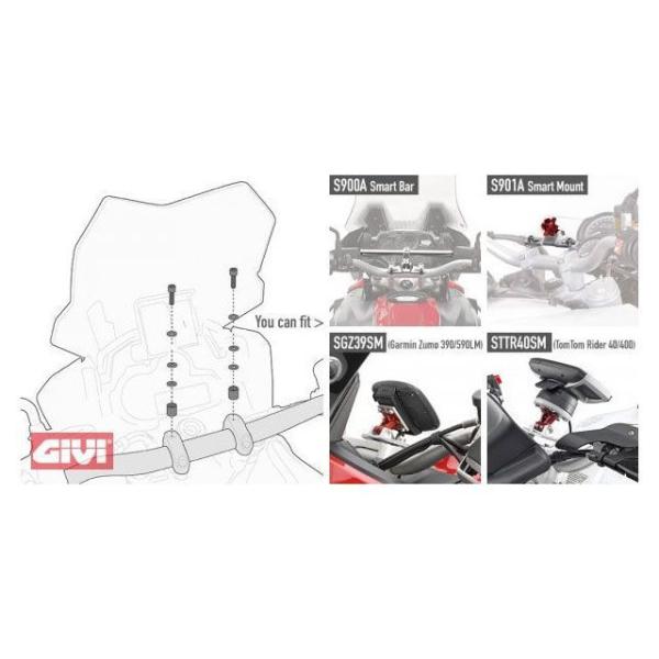 正規品／GIVI その他 スマートバー 取り付け用 アダプターキット ジビ バイク