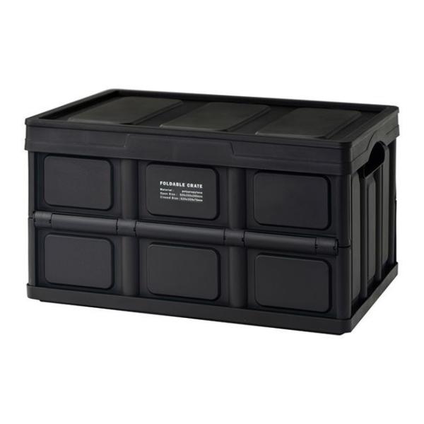 【メーカー直送】Azumaya 野外アイテム LFS-39BK フォルダブル クレート（ブラック） ...