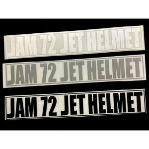 正規品／72JAM ヘルメット関連グッズ ヘルメットカッティングシートデカール「JAM 72 JET HELMET」 カラー：ホワイト 72ジャムジ…｜st-ride
