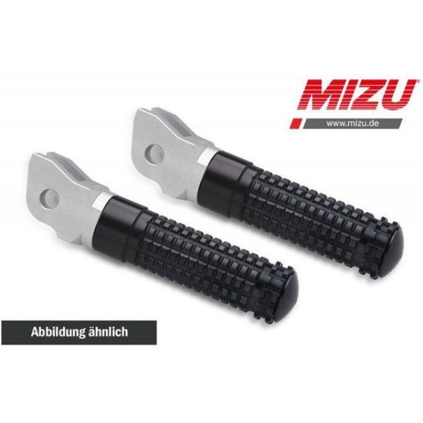 MIZU ステップ レーシングフットペグ ABE認可品 シルバー/ブラック ｜ 409TS11100...