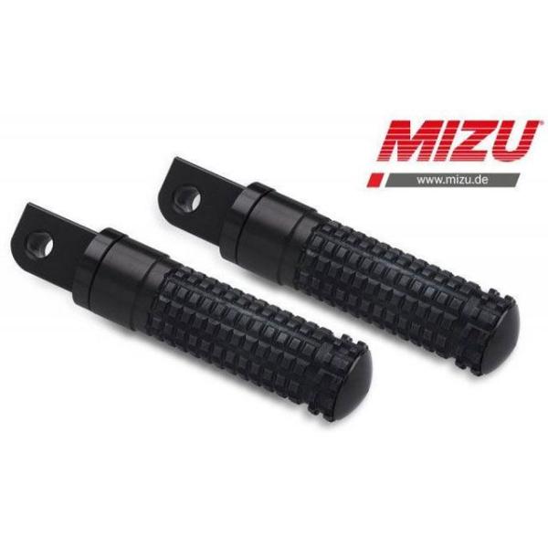 MIZU ステップ レーシング パッセンジャーフットペグ ABE認可品 ブラック/ブラック ｜ 40...