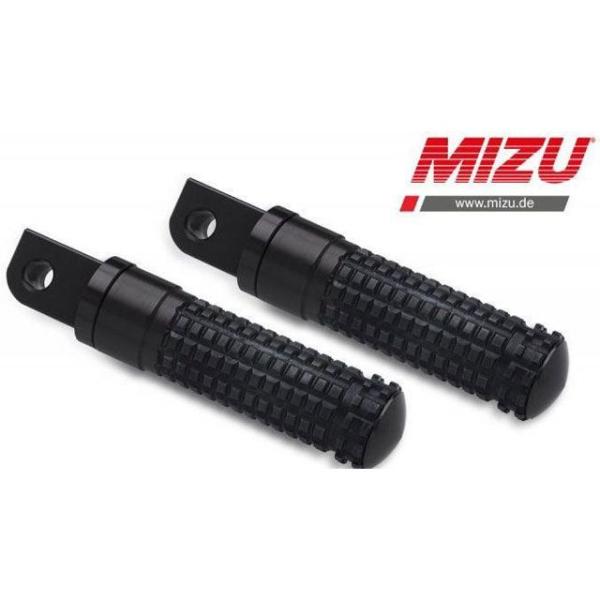 MIZU ステップ レーシング パッセンジャーフットペグ ABE認可品 ブラック/ブラック ｜ 40...