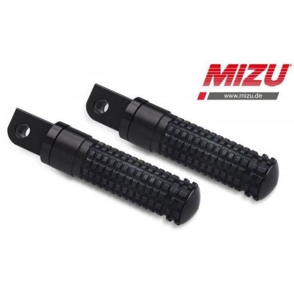 MIZU ステップ レーシング パッセンジャーフットペグ ABE認可品 ブラック/ブラック ｜ 40...