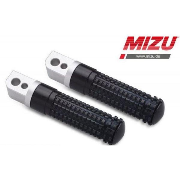 MIZU ステップ レーシング パッセンジャーフットペグ ABE認可品 シルバー/ブラック ｜ 40...