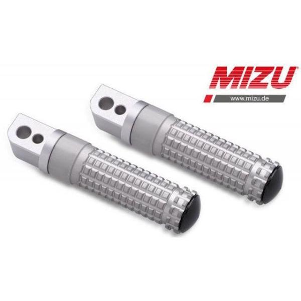 MIZU ステップ レーシング パッセンジャーフットペグ ABE認可品 シルバー/シルバー ｜ 40...