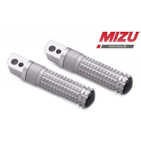 MIZU ステップ レーシング パッセンジャーフットペグ ABE認可品 シルバー/シルバー ｜ 40...