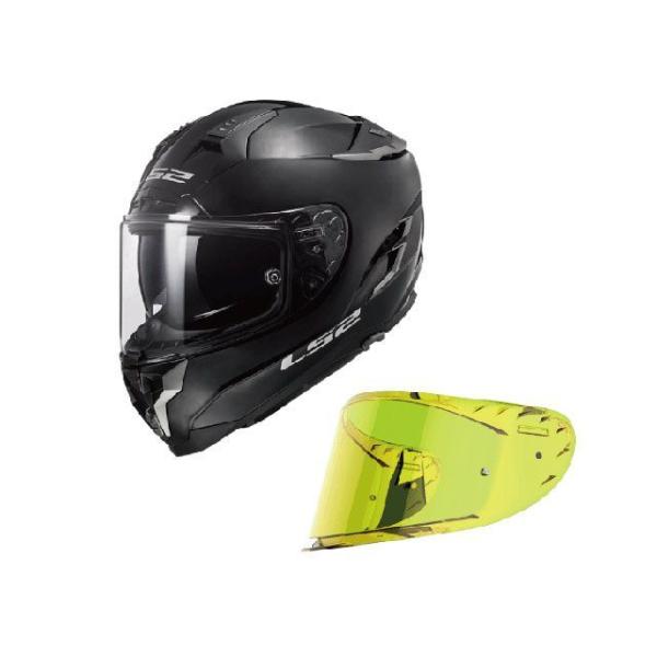 LS2 HELMETS フルフェイスヘルメット シールドセット CHALLENGER F（ブラック）...