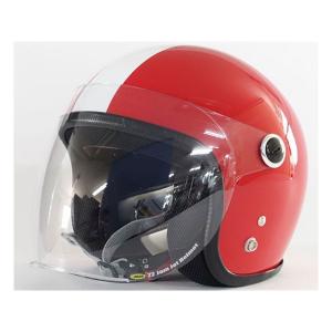 正規品／72JAM レディース・キッズヘルメット キッズヘルメット1本線（赤） 72ジャムジェット バイク｜st-ride