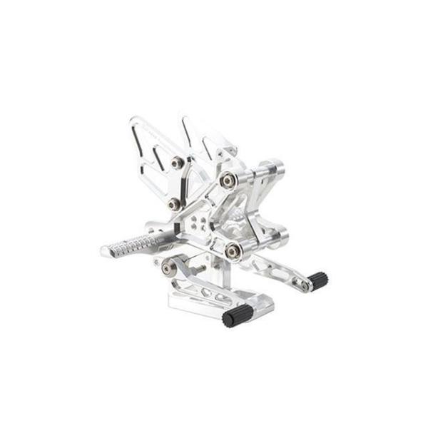 R’s GEAR バックステップ関連パーツ ライディングステップ（クリアシルバー） アールズギア