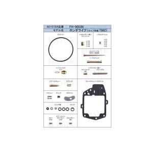 正規品／KEYSTER 吸気系 燃調キット ホンダライフ -キャブレター号機736C-/EA系CVツインキャブレター用キャブレター オーバーホール＆…｜st-ride