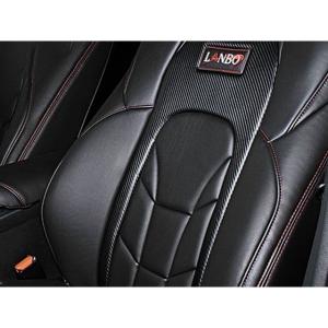 正規品／LANBO 内装パーツ・用品 レザーシートカバー Type VOID C-HR NGX50（ブラック×カーボン調） LANBO 車 自動車｜st-ride