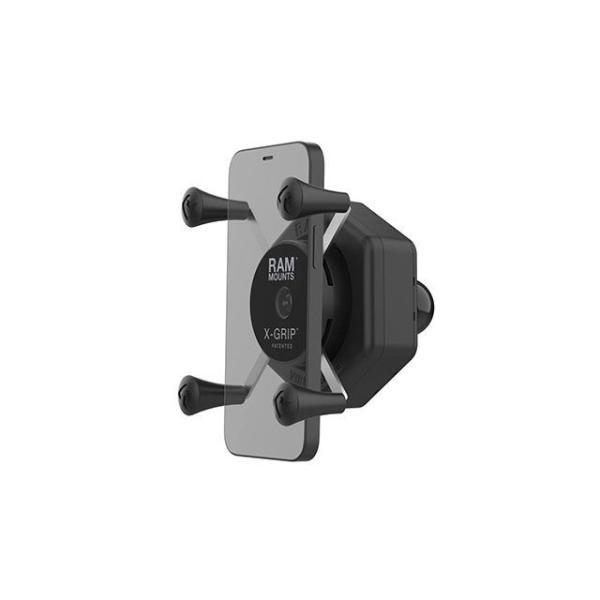 RAM MOUNTS 電子機器類 防振Xグリップ（S）スマホホルダー テザー付 1インチボール Vi...