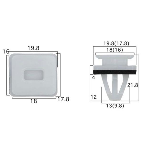 VOSTONE 外装 BC5371 クリップ 10個入（白） ボストン