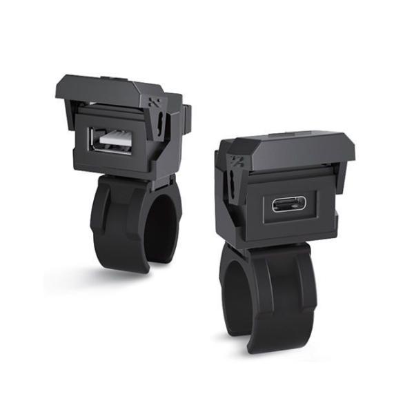 PLOT 電子機器類 バイク用 USB電源 TYPE-A＋C（タイプA＋C）QC3.0/PD対応（ブ...