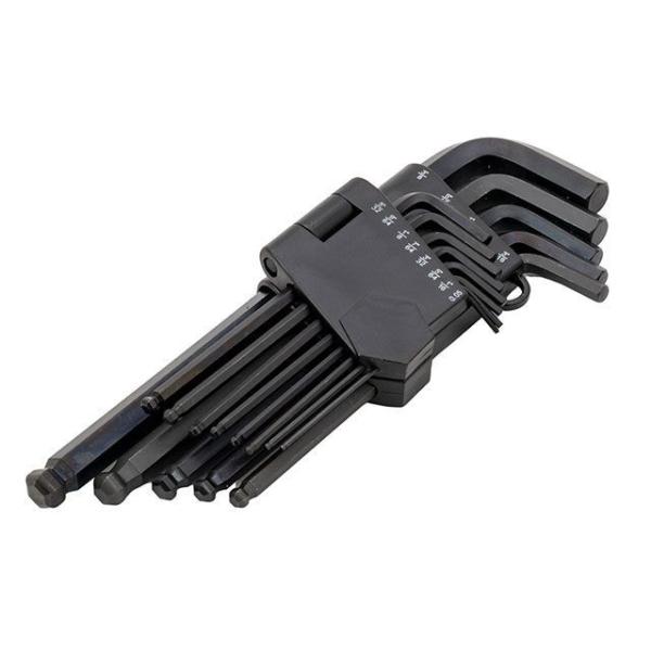 PLOT メンテナンスグッズ 六角レンチ 13pcs ボールエンド インチ工具（ブラック） プロト