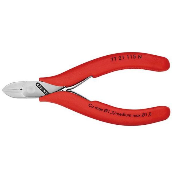 KNIPEX ハンドツール 7721-115N エレクトロニクスニッパー 115mm プラスチックコ...