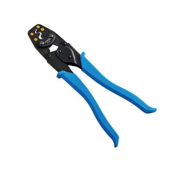 HOZAN ハンドツール P-76 圧着工具 裸圧着端子/スリーブ用 2-14mm 成形確認機構付 ...