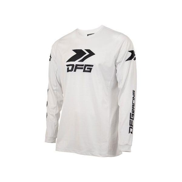 DFG モトクロス用品 2025春夏モデル ソリッド ジャージ（ホワイト/ブラック） サイズ 3XL...