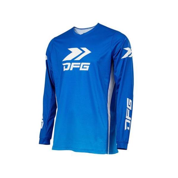 DFG モトクロス用品 2025春夏モデル ソリッド ジャージ（ブルー/ホワイト） サイズ XL デ...