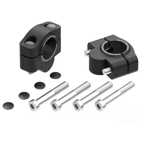 HEPCO＆BECKER その他ハンドル関連パーツ ハンドルバーライザー 20mm（ブラック） ヘプ...