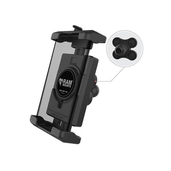 RAM MOUNTS 汎用 電子機器類 クイックグリッププロ クレイドルホルダー（L）防振ダンパーボ...