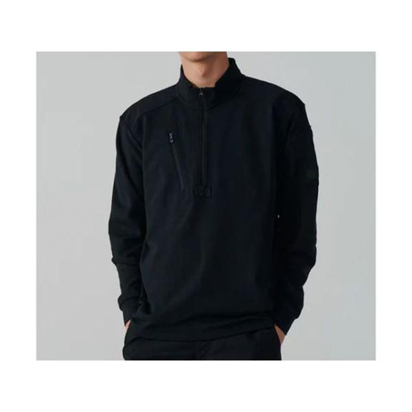 TS DESIGN カジュアルウェア 5531 ニッカーズドライワッフルハーフジップ（ブラック） サ...