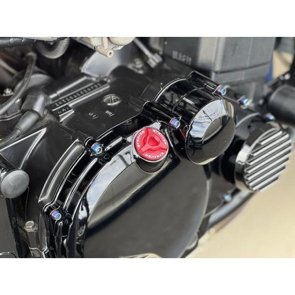 STRIKER エンジンオイルパーツ アルミビレットオイルフィラーキャップ M30×P1.5（レッド...