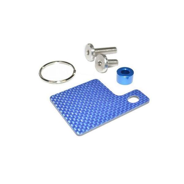 kn926 汎用 その他外装関連パーツ 自賠責ステッカープレート &amp; キーホルダー カラー ブルーカ...