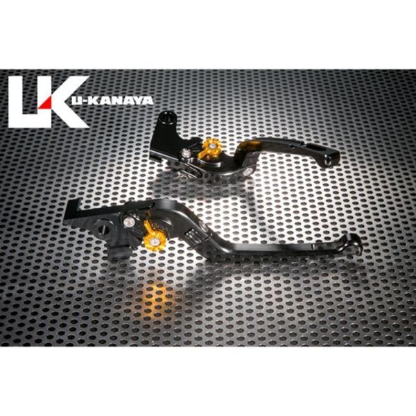 U-KANAYA F800GT レバー Rタイプ可倒式 アルミ削り出しビレットレバー レバー ブラッ...
