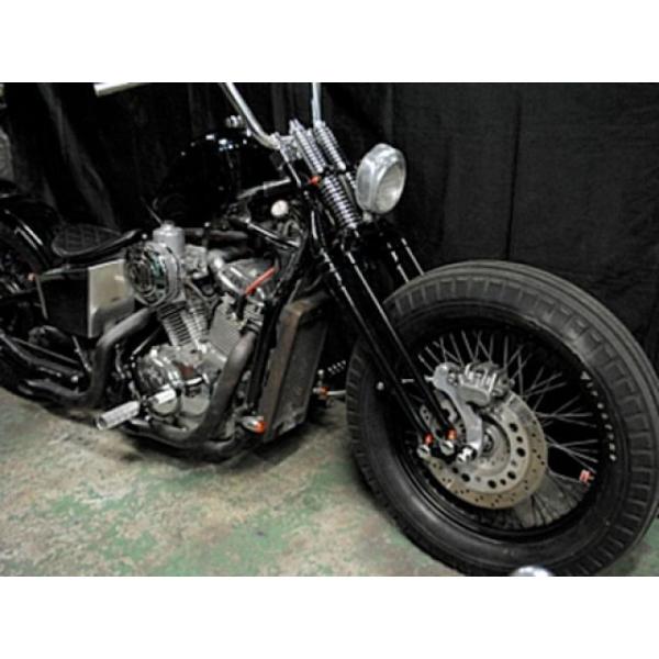 K&amp;W スティード フロントフォーク STEED用74スプリンガーフォークKIT カラー メッキ 部...