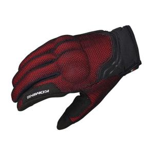 正規品／KOMINE ライディンググローブ GK-194 プロテクト3Dメッシュグローブ-ドウジ カラー 3D レッド サイズ L コミネ バイク