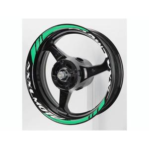 【メーカー直送】AxxL ハブ・スポーク・シャフト リムステッカー SP1 カラー：蛍光イエロー アクセル バイク｜st-ride