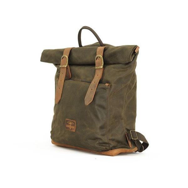 LONGRIDE ツーリング用バッグ ヘリテージ バックパック・ロールトップ 15L（カーキ） ロン...