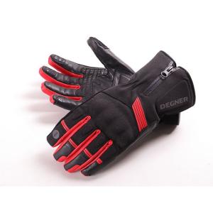 DEGNER ウインターグローブ 【特価品】2019-2020秋冬モデル WG-37 ウィンターグローブ（ブラック/レッド） サイズ L デグナー