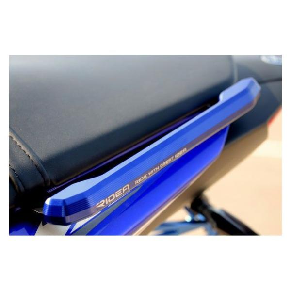 RIDEA YZF-R25/YZF-R3 タンデム用品 アルミ削り出しグラブバー（ブルー） リデア