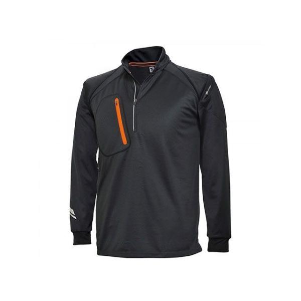 TS DESIGN カジュアルウェア FLASHロングスリーブハーフジップ（ブラック） サイズ L ...