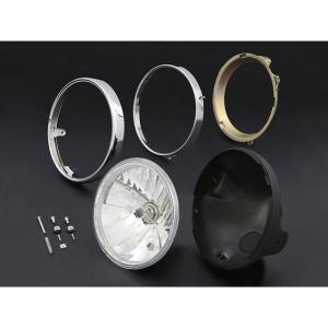 その他 R ブライテック 汎用 ヘッドランプ ラウンドタイプ ブラックケース＆リム