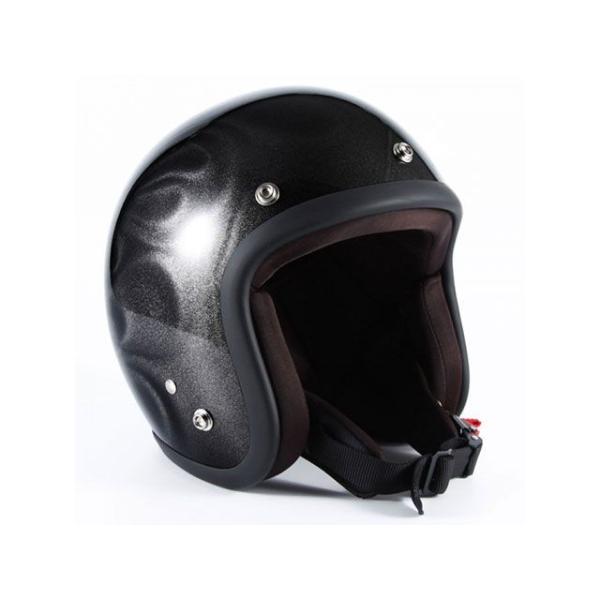 正規品／72JAM ジェットヘルメット GHOST FLAME カラー：ブラック サイズ：XLサイズ...