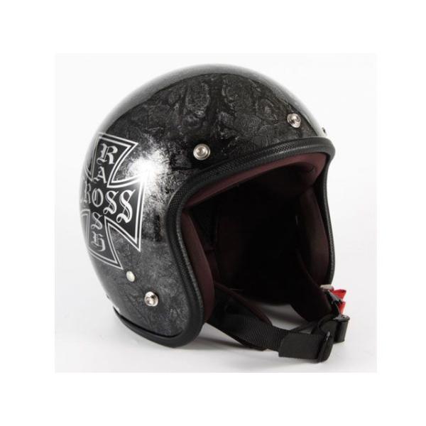 正規品／72JAM ジェットヘルメット RASH CROSS カラー：シルバー 72ジャムジェット ...