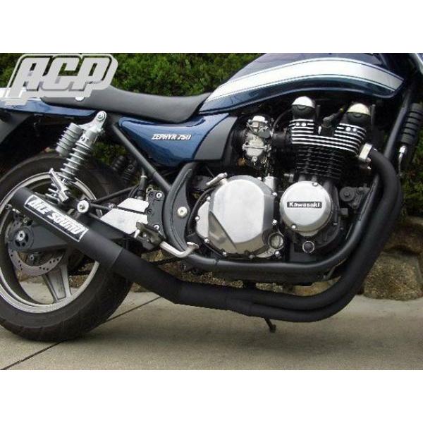 ACP ZR750C マフラー本体 ゼファー750用 エルサウンドショート管（ブラック） ACP