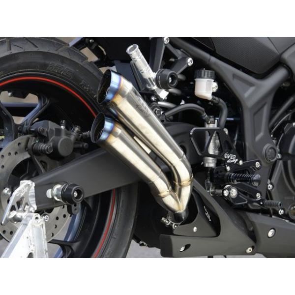OVER RACING YZF-R25/MT-25 マフラー本体 ツインチタンメガホン スリップオン...