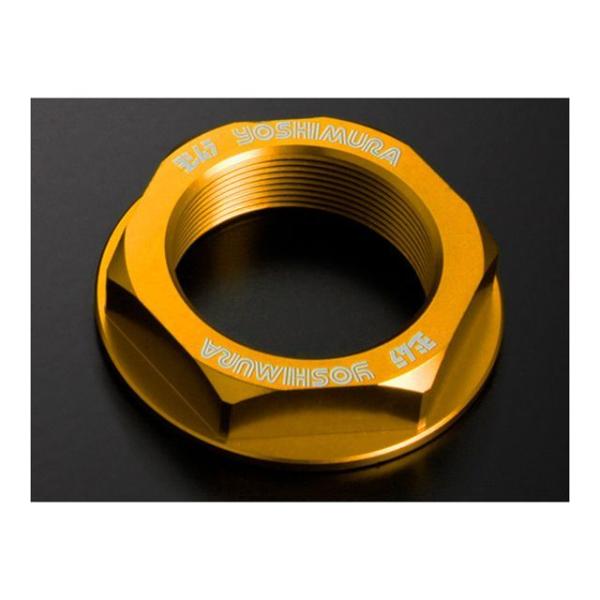 YOSHIMURA トップブリッジ関連パーツ ステアリングステムナット M28xP1.0（ゴールド）...