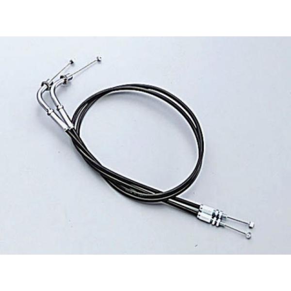 HURRICANE ZI/ZII ハンドルケーブル・ホース類 スロットルケーブル W（ブラック） ハ...